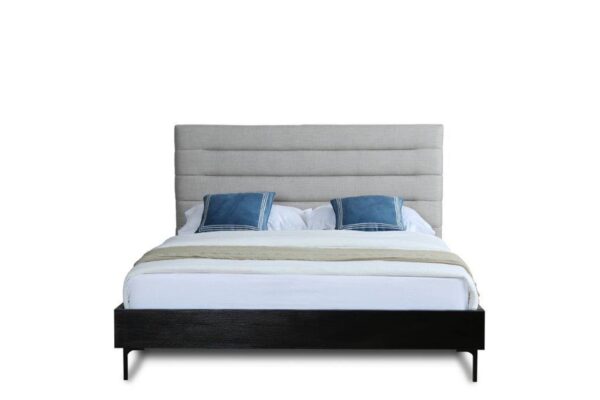 Manhattan Comfort Schwamm Full-Size Bed in Light Grey