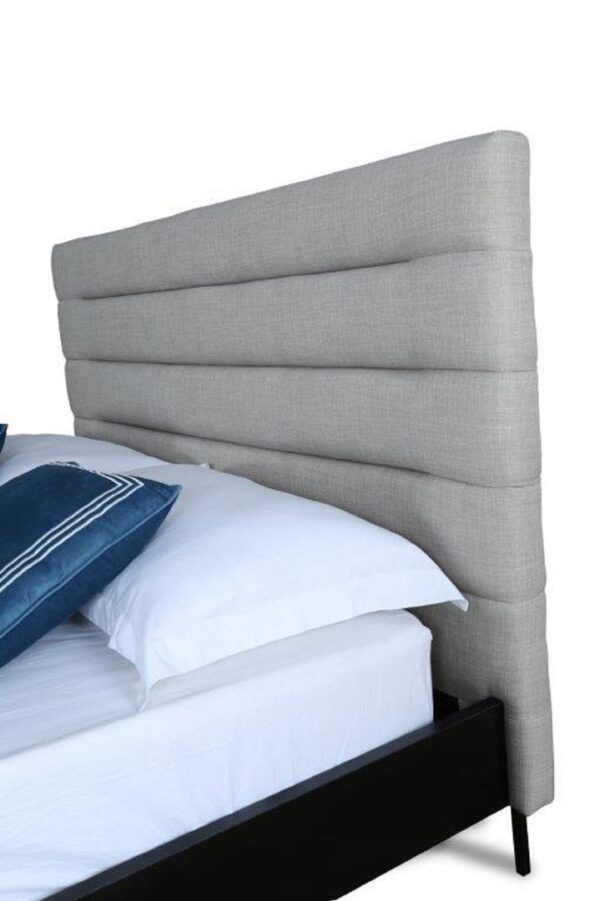 Manhattan Comfort Schwamm Full-Size Bed in Light Grey