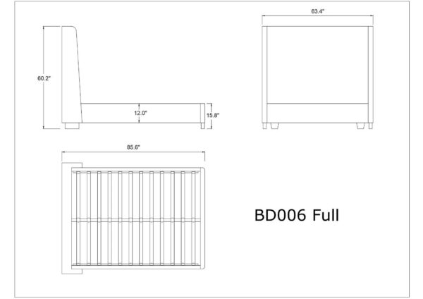 Manhattan Comfort Parlay Portobello Full Bed