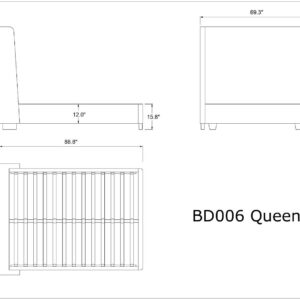 Manhattan Comfort Parlay Pine Green Queen Bed