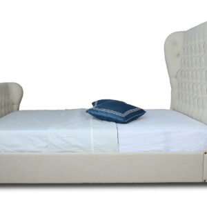 Manhattan Comfort Lola Ivory Queen Bed