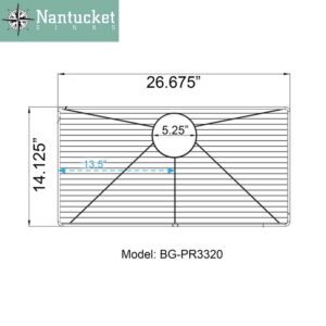 Nantucket BG-PR3320 Premium Kitchen Stainless Steel Bottom Grid