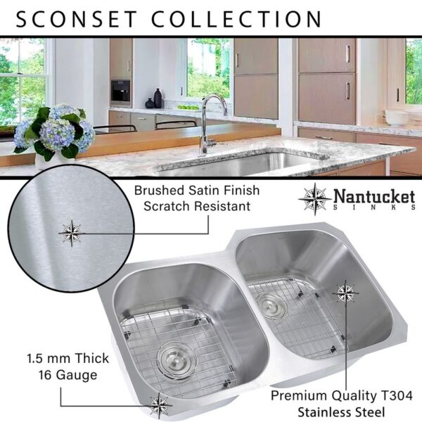 Nantucket Sinks NS09i-16 23 Inch Small Rectangle Single Bowl Undermount Stainless Steel Kitchen Sink - 16 Gauge