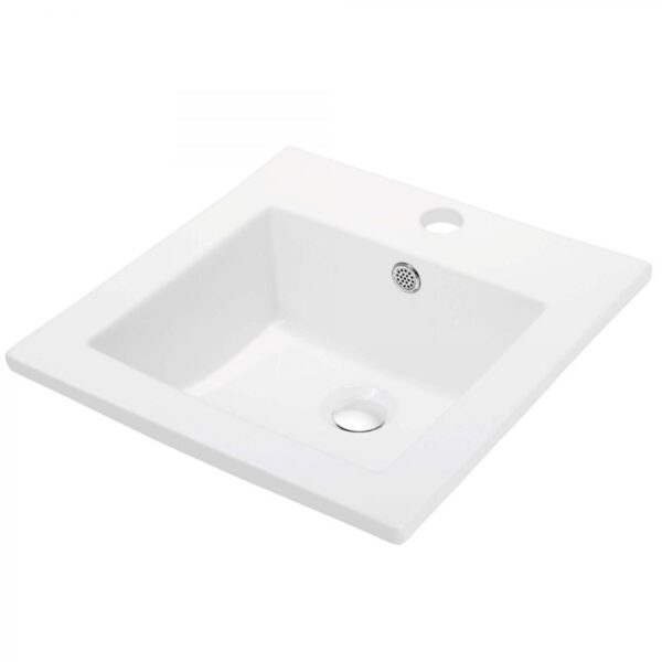 Blossom C04 1818 16 1/8 Inch Ceramic Top-Mount Square Bathroom Sink