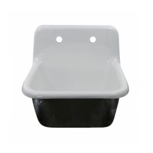 Nantucket Sinks CI-2218WNRG 22 Inch Cast Iron Wall-Mount Utility Sink