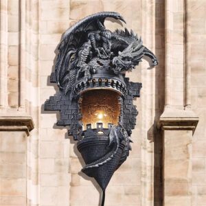 Design Toscano CL4387 12 Inch Dragons Castle Lair Sconce