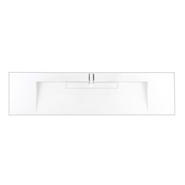 James Martin CS-378S-GW 72 Inch Single Top in Composite Stone and Glossy White Finish