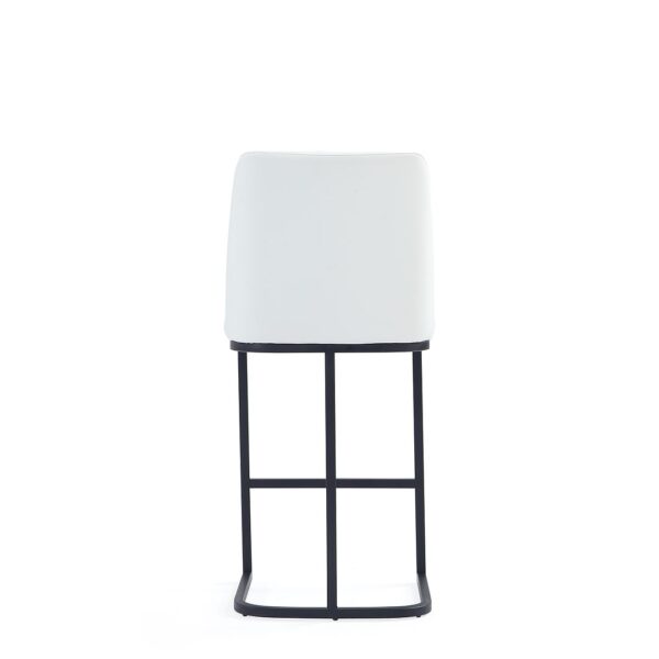 Manhattan Comfort Serena Modern Leatherette Upholstered Counter Stool in White