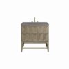 James Martin D100-V36-PBO-3GEX Emmeline 36 Inch Pebble Oak Single Vanity with 3CM Grey Expo Top