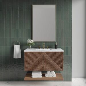 James Martin D200-V36-CSN-3AF Marcello 36 Inch Chestnut Single Vanity with 3CM Arctic Fall Top