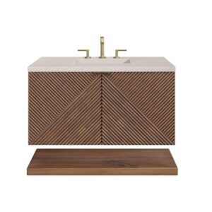 James Martin D200-V36-CSN-3EMR Marcello 36 Inch Chestnut Single Vanity with 3CM Eternal Marfil Top