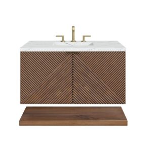 James Martin D200-V36-CSN-3ENC Marcello 36 Inch Chestnut Single Vanity with 3CM Ethereal Noctis Top