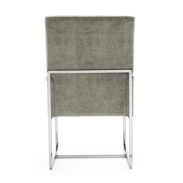 Manhattan Comfort Element Steel Velvet Dining Armchair