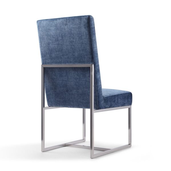 Manhattan Comfort Element Blue Velvet Dining Chair