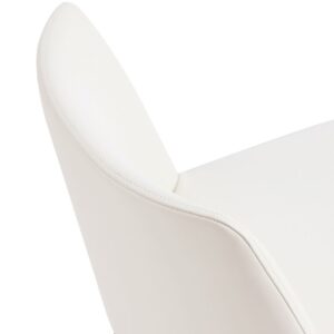 Manhattan Comfort Gansevoort Modern Faux Leather Dining Chair in Cream (Set of 2)