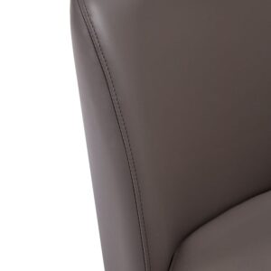 Manhattan Comfort Serena Faux Leather Dining Chair in Grey