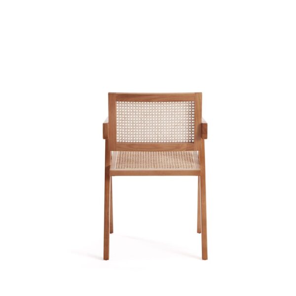 Manhattan Comfort Hamlet Dining Arm Chair in Nature Cane