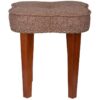 Design Toscano DE101 16 Inch Dunhill Cloverleaf Boudoir Stool - Brown