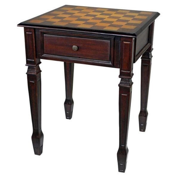 Design Toscano DE302 20 1/2 Inch Walpole Manor Gaming Chess Table