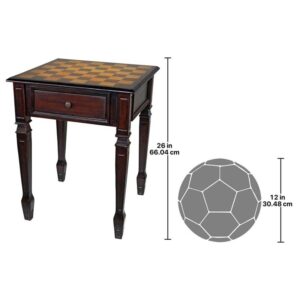 Design Toscano DE302 20 1/2 Inch Walpole Manor Gaming Chess Table