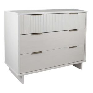 Manhattan Comfort Granville 38.18" Modern Standard Dresser with 3 Full Extension Drawers in White