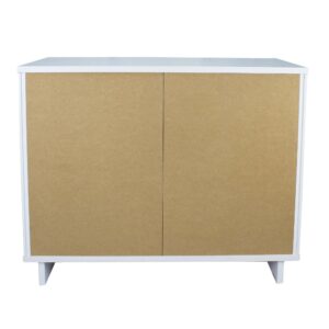 Manhattan Comfort Granville 38.18" Modern Standard Dresser with 3 Full Extension Drawers in White