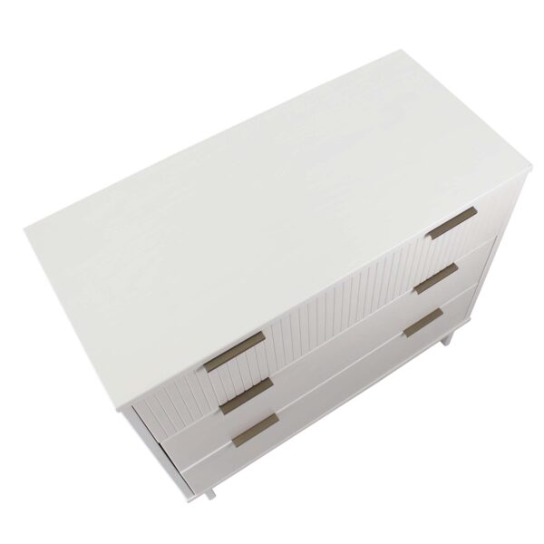 Manhattan Comfort Granville 38.18" Modern Standard Dresser with 3 Full Extension Drawers in White