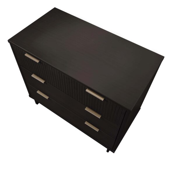 Manhattan Comfort Granville 38.18" Modern Standard Dresser with 3 Full Extension Drawers in Black