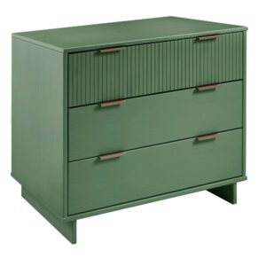 Manhattan Comfort Granville 38.18" Modern Standard Dresser with 3 Full Extension Drawers in Sage Green