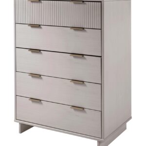 Manhattan Comfort Granville 45.27" Modern Tall Dresser with 5 Full Extension Drawers in Light Grey