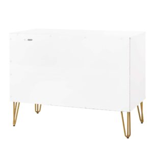 Manhattan Comfort DUMBO Modern Dresser with 3-Drawers in White