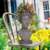 Design Toscano DS19184 12 Inch Flora Roman Nymph Head Planter