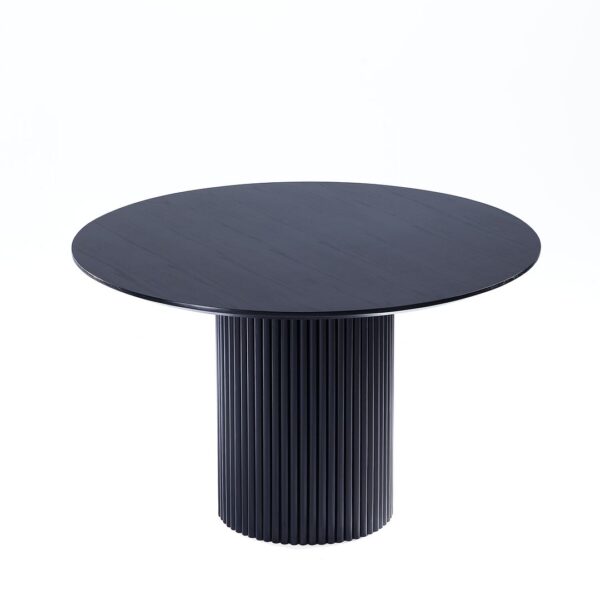 Manhattan Comfort Hathaway Modern 59.05 Solid Wood Round Dining Table in Black