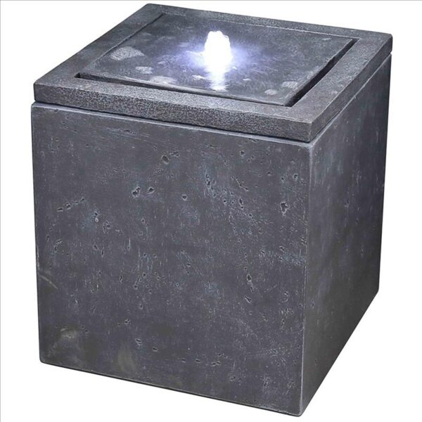 Design Toscano DW185021 15 1/2 Inch Modern Cube Bubbling Fountain