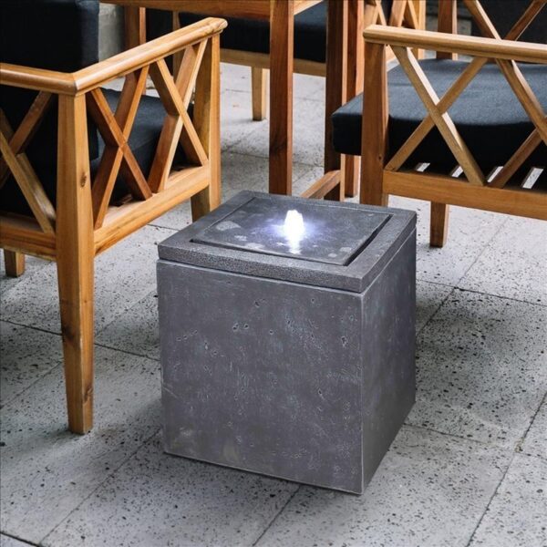 Design Toscano DW185021 15 1/2 Inch Modern Cube Bubbling Fountain