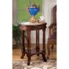 Design Toscano DY1522 20 Inch Balfour Inlaid Marble Colonnade Table