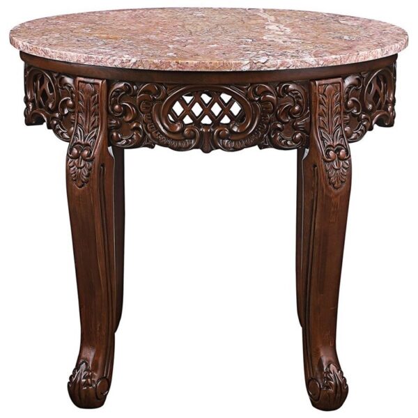 Design Toscano DY230 26 Inch Chantret Mable Topped Side Table