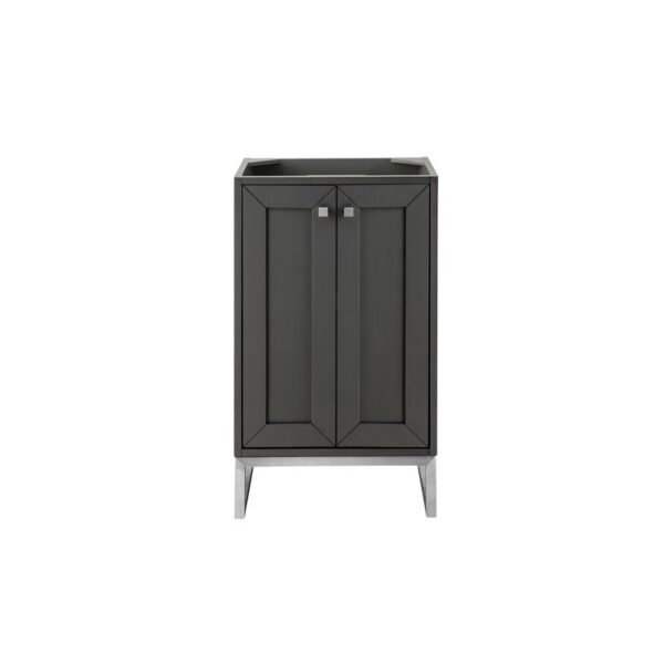 James Martin E303-V20-MG-BNK Chianti 20 Inch Single Vanity Cabinet in Mineral Grey and Brushed Nickel