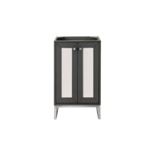 James Martin E303-V20-MG-BNK Chianti 20 Inch Single Vanity Cabinet in Mineral Grey and Brushed Nickel