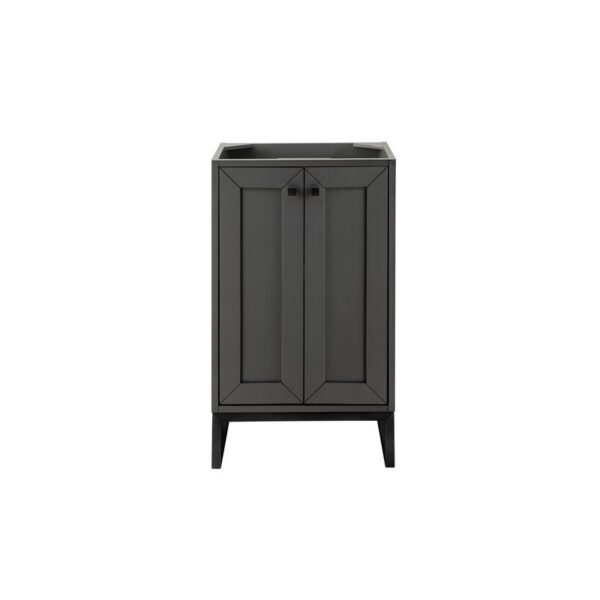 James Martin E303-V20-MG-MBK Chianti 20 Inch Single Vanity Cabinet in Mineral Grey and Matte Black