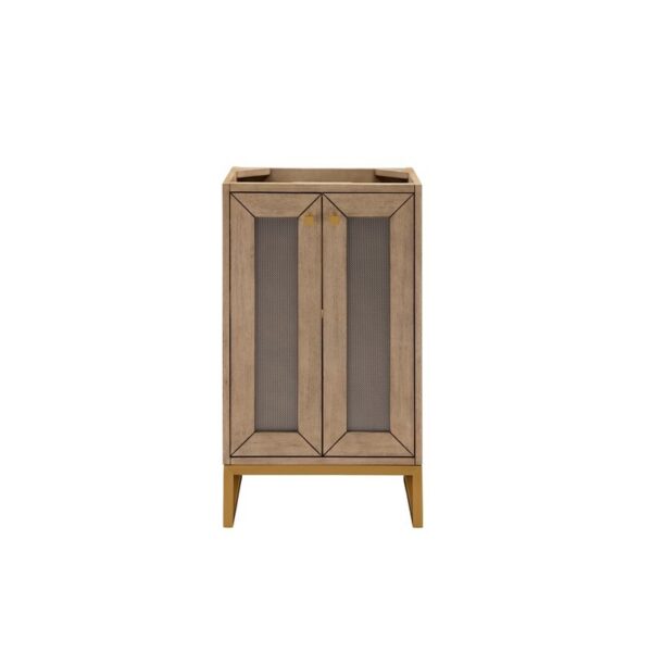 James Martin E303-V20-WW-RGD Chianti 20 Inch Single Vanity Cabinet in Whitewashed Walnut and Radiant Gold