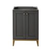 James Martin E303-V24-MG-RGD Chianti 24 Inch Single Vanity Cabinet in Mineral Grey and Radiant Gold