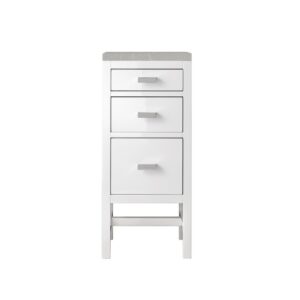 James Martin E444-BC15-GW-3ESR Addison 15 Inch Base Cabinet with Drawers in Glossy White with 3 CM Eternal Serena Top