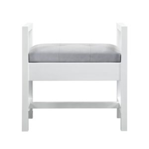 James Martin E444-BNCH-GW Addison 24.5 Inch Upholsted Bench in Glossy White