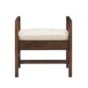 James Martin E444-BNCH-MCA Addison 24.5 Inch Upholsted Bench in Mid Century Acacia