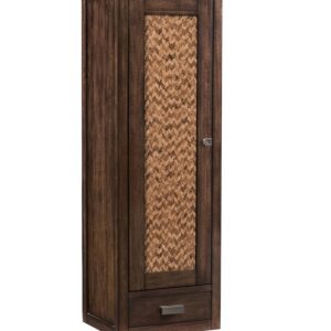 James Martin E444-H12L-MCA Addison 15 Inch Petite Tower Hutch Left in Mid Century Acacia