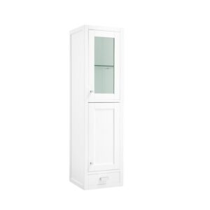 James Martin E444-H15R-GW Addison 15 Inch Depth Grand Tower Hutch - Right in Glossy White