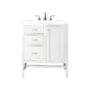 James Martin E444-V30-3WZ Addison 30 Inch Single Vanity Cabinet with 3cm White Zeus Quartz Top