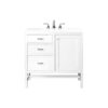 James Martin E444-V36-3WZ Addison 36 Inch Single Vanity Cabinet with 3cm White Zeus Quartz Top