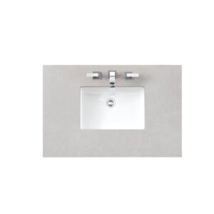 James Martin E444-V36-GW-3ESR Addison 36 Inch Single Vanity Cabinet in Glossy White with 3 CM Eternal Serena Top